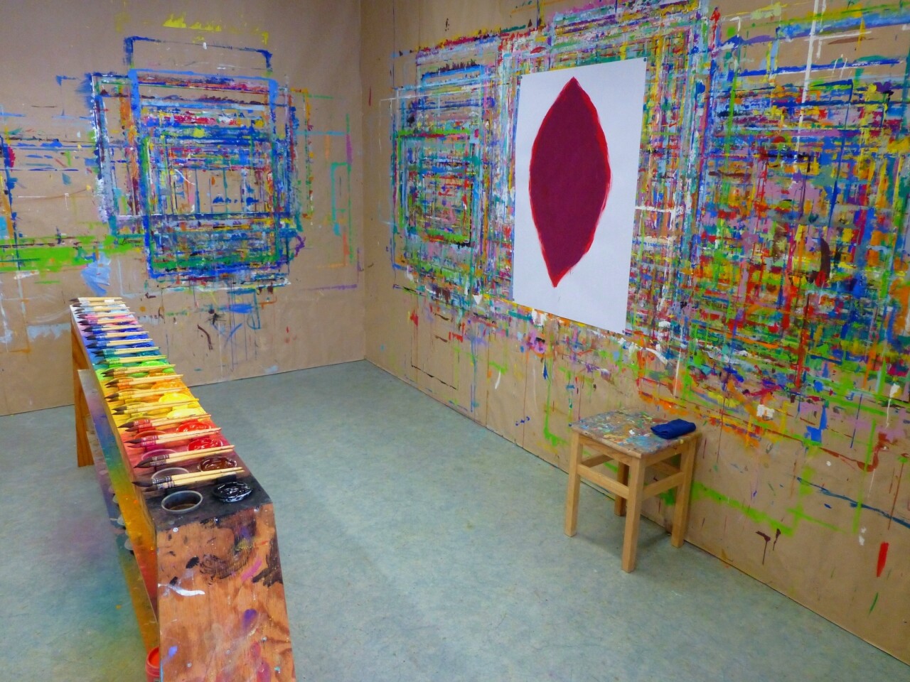 Blick ins Malatelier